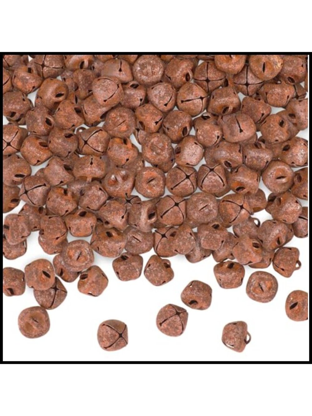 120 Rustic Iron Jingle Bells 3/5 Inch Craft Bells for Christmas Decor